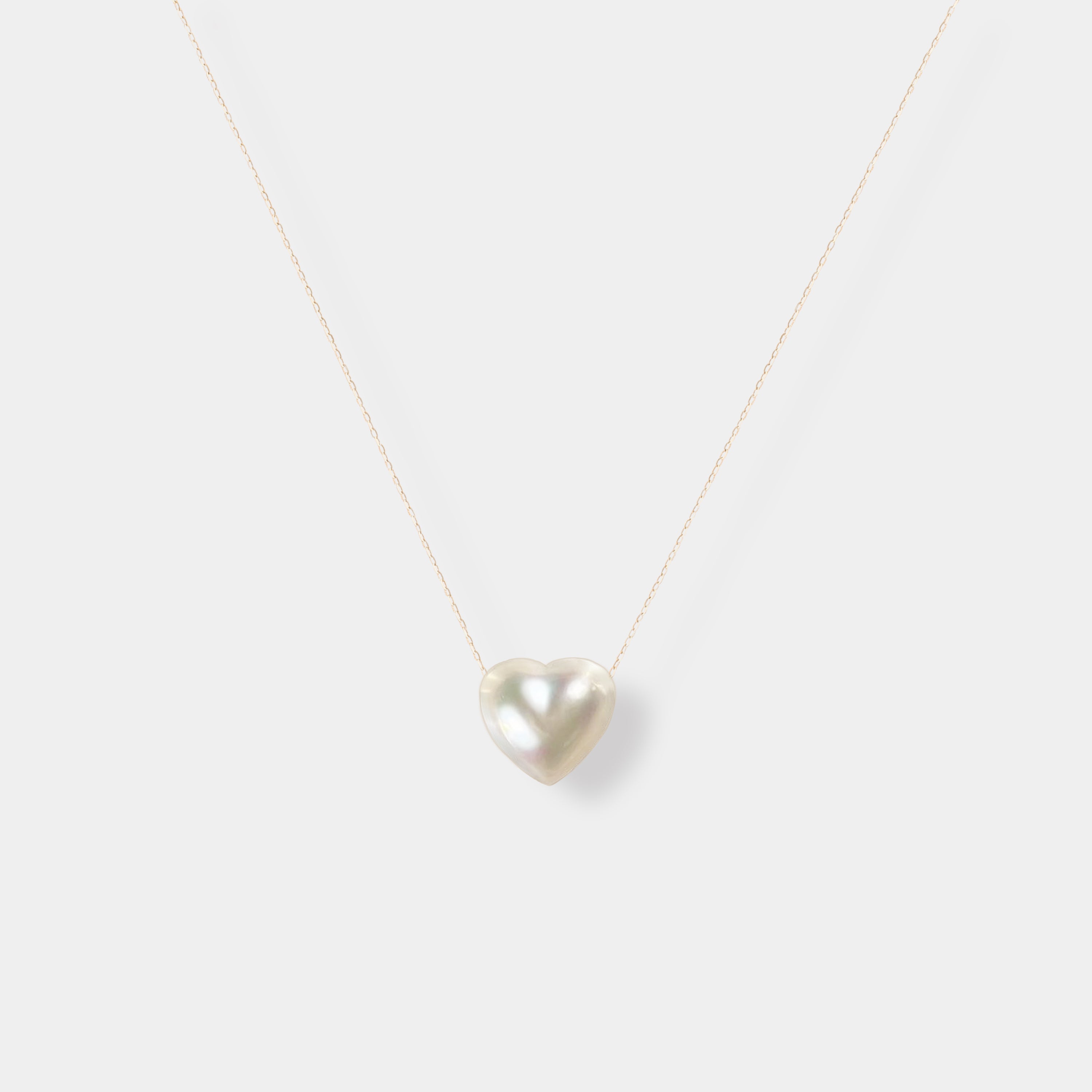 Heart Pearl Chain Necklace