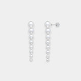 Enhance your elegance with Stella Piercing's exquisite pearl earrings on a pristine white background.