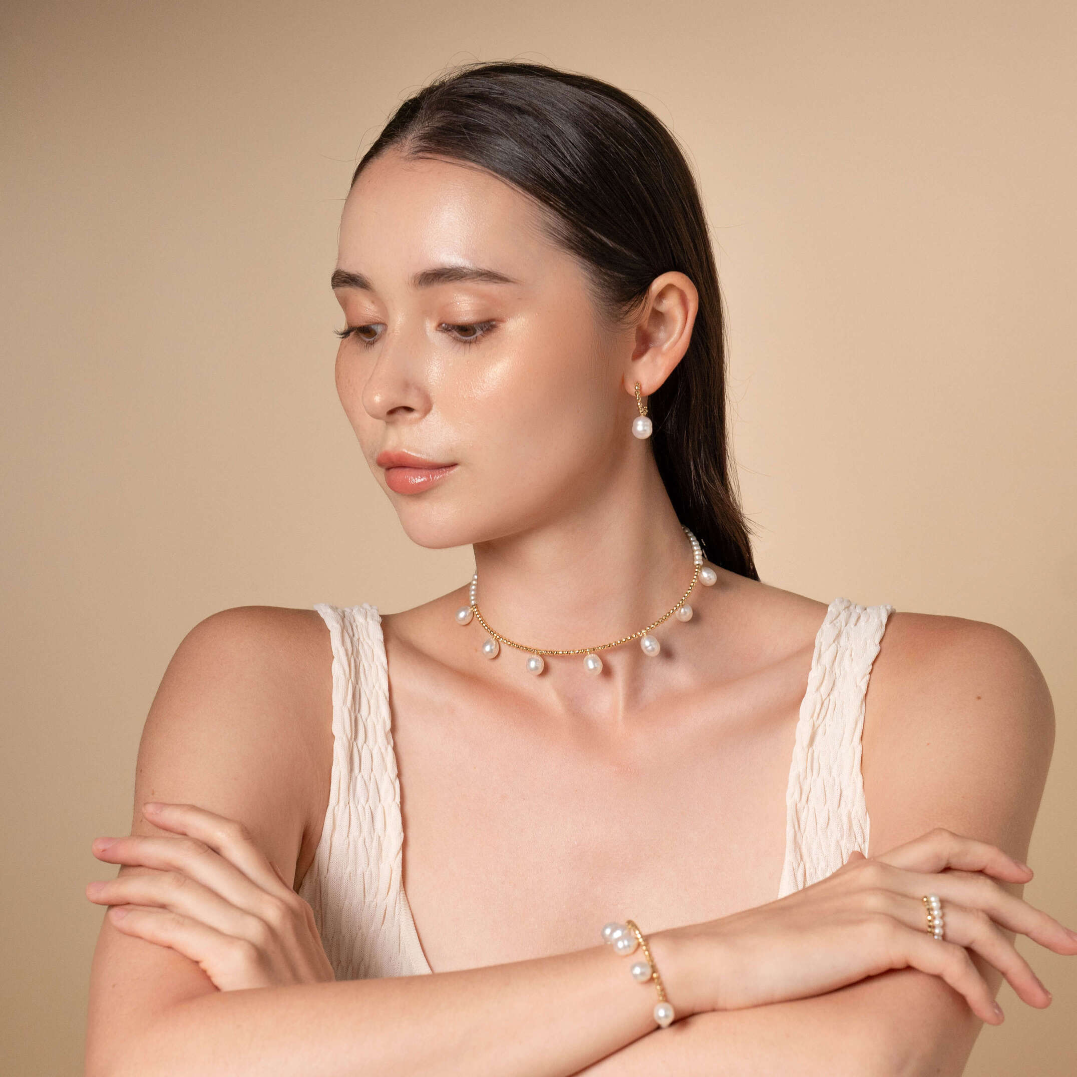 Pearl Dot x Gold Chocker – Pearlish