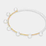 Elegant Pearl Dot x Gold Choker, perfect for adding a touch of sophistication to any outfit.